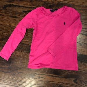 Polo Ralph Lauren hot pink long sleeve top